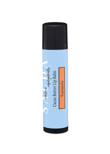 Sauda Lip balm tube showing Turmeric scent